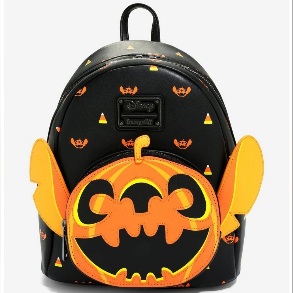 Loungefly Disney Lilo & Stitch Jack-o'-lantern Stitch Mini Backpack